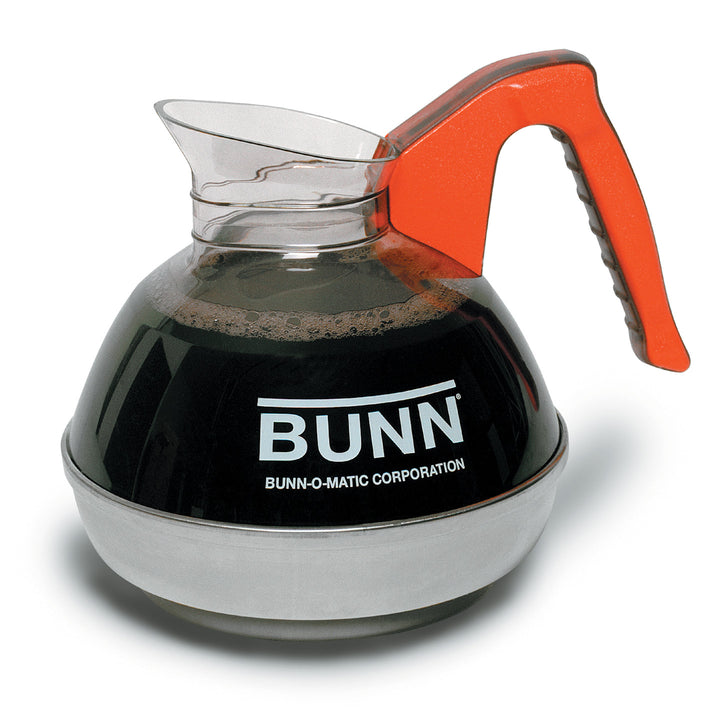 Bunn Orange Handle Easy Pour Glass Decaffeinated Coffee Decanter-24 Count