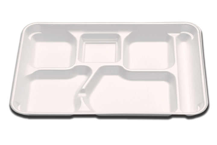 D & W Fine Pack Foam Tray 6 Compartment-125 Each-125/Box-4/Case