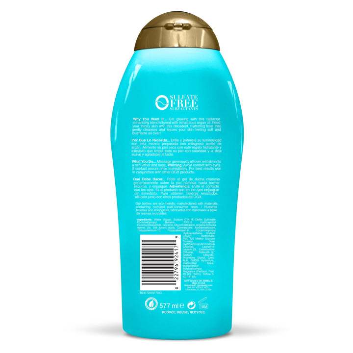 OGX Argan Oil Body Wash-577 Milliliter-4/Case