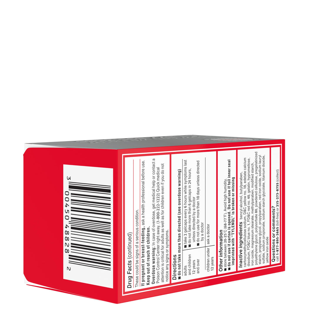 Tylenol Rapid Release Gelcaps-100 Count-6/Box-8/Case