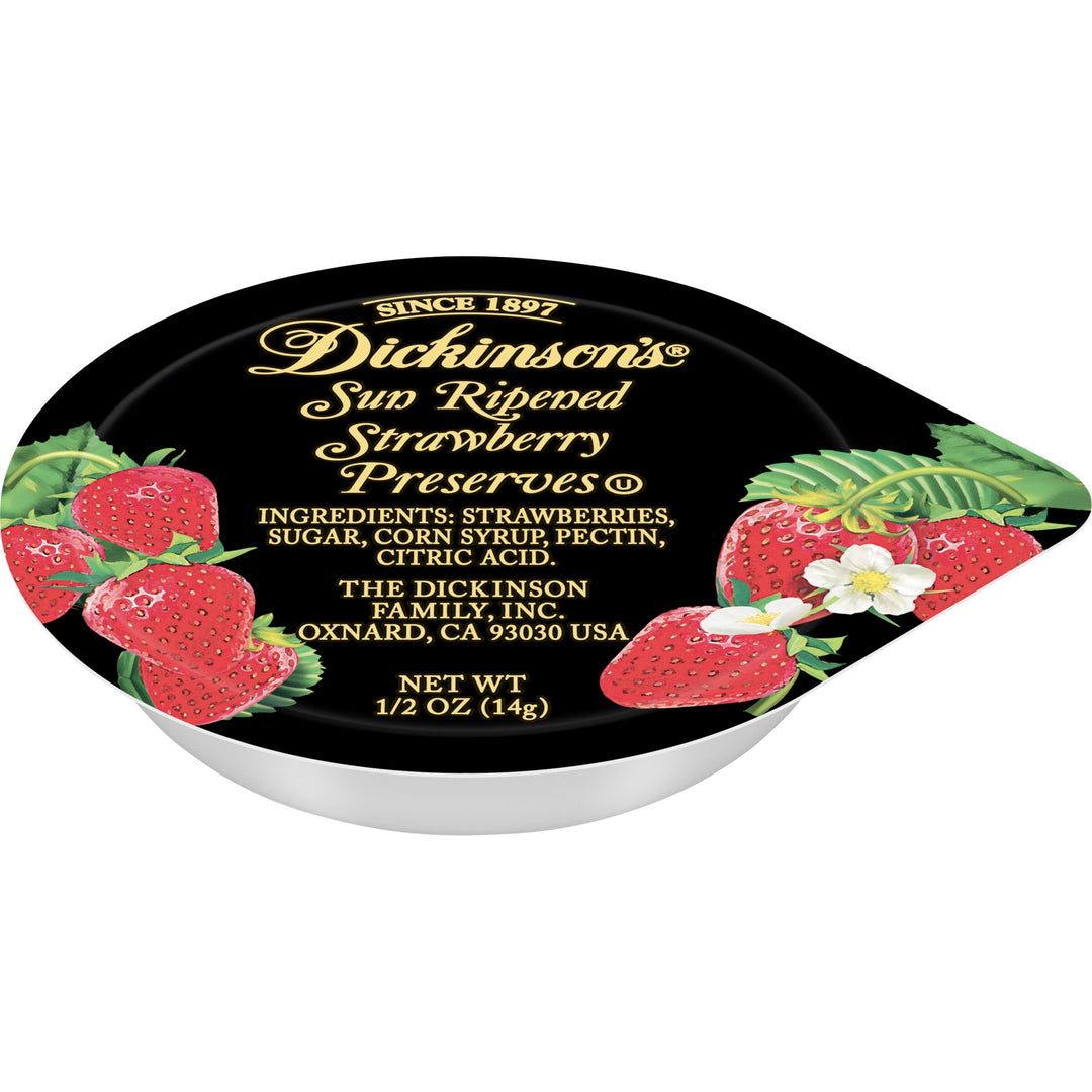 Dickinson Portion Control Strawberry Preserves-0.5 oz.-200/Case