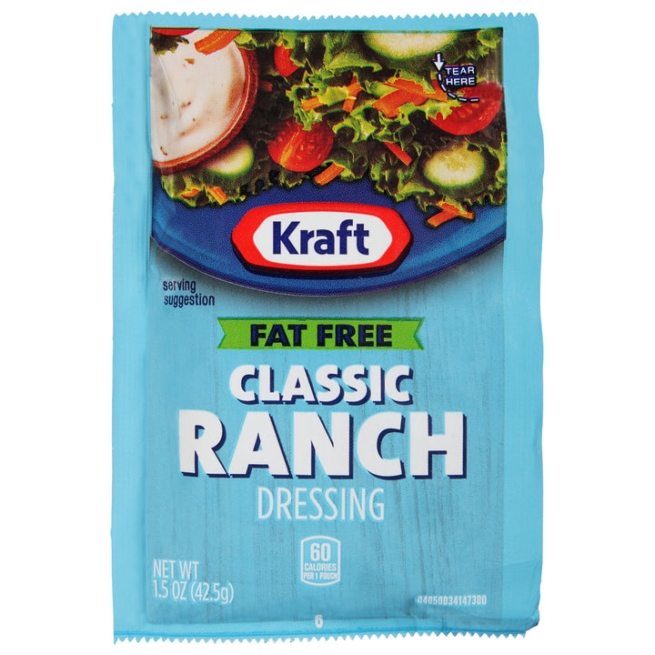 Kraft Fat Free Ranch Dressing Single Serve-1.5 oz.-60/Case
