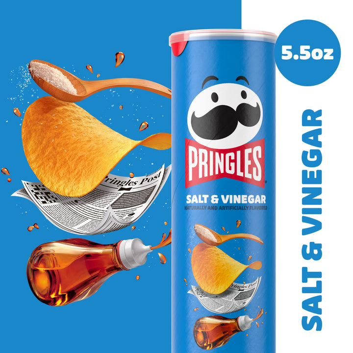 Pringles Salt & Vinegar Potato Crisp-5.5 oz.-14/Case