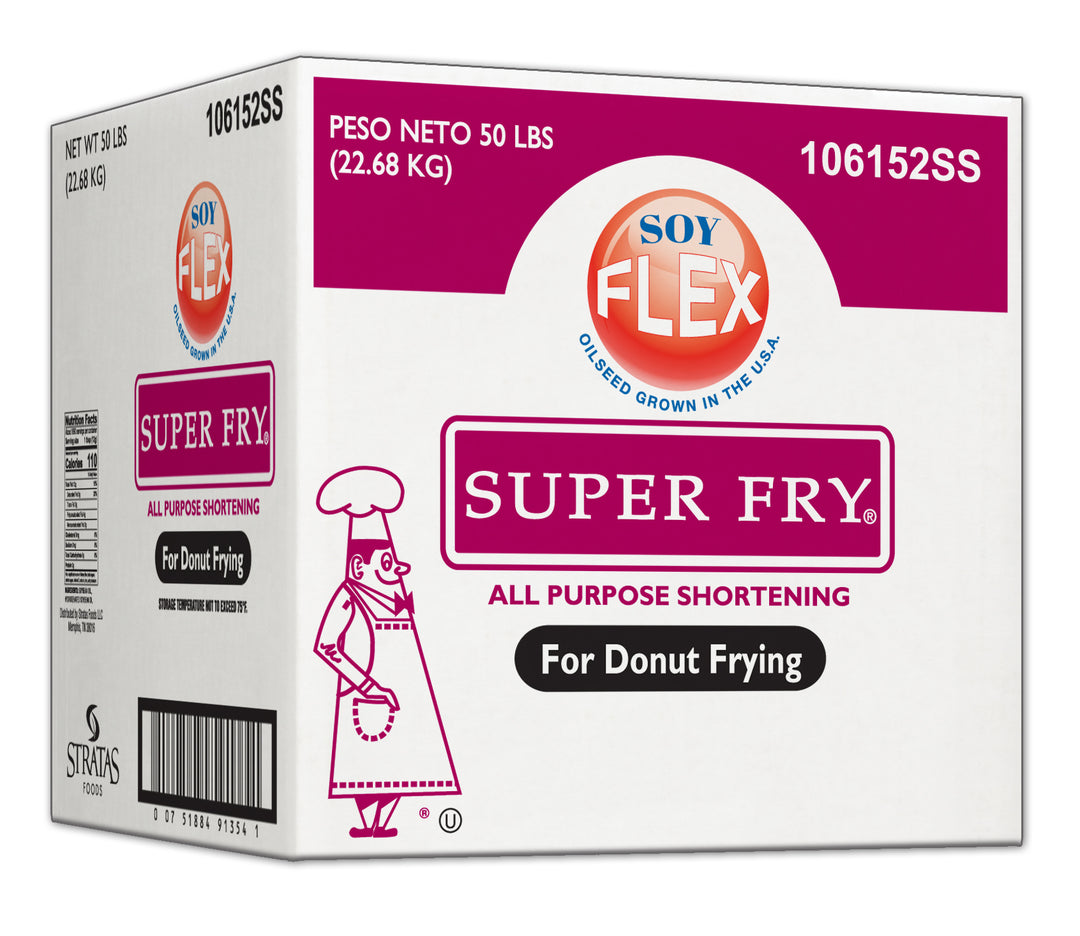 Super Fry Soy Flex All Purpose Donut Frying Shortening-50 lb.-1/Case