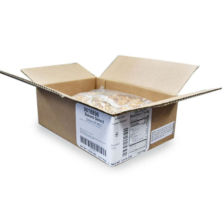 Baker's Cashew Pieces Oil Roasted Unsalted-5 lb.-1/Case