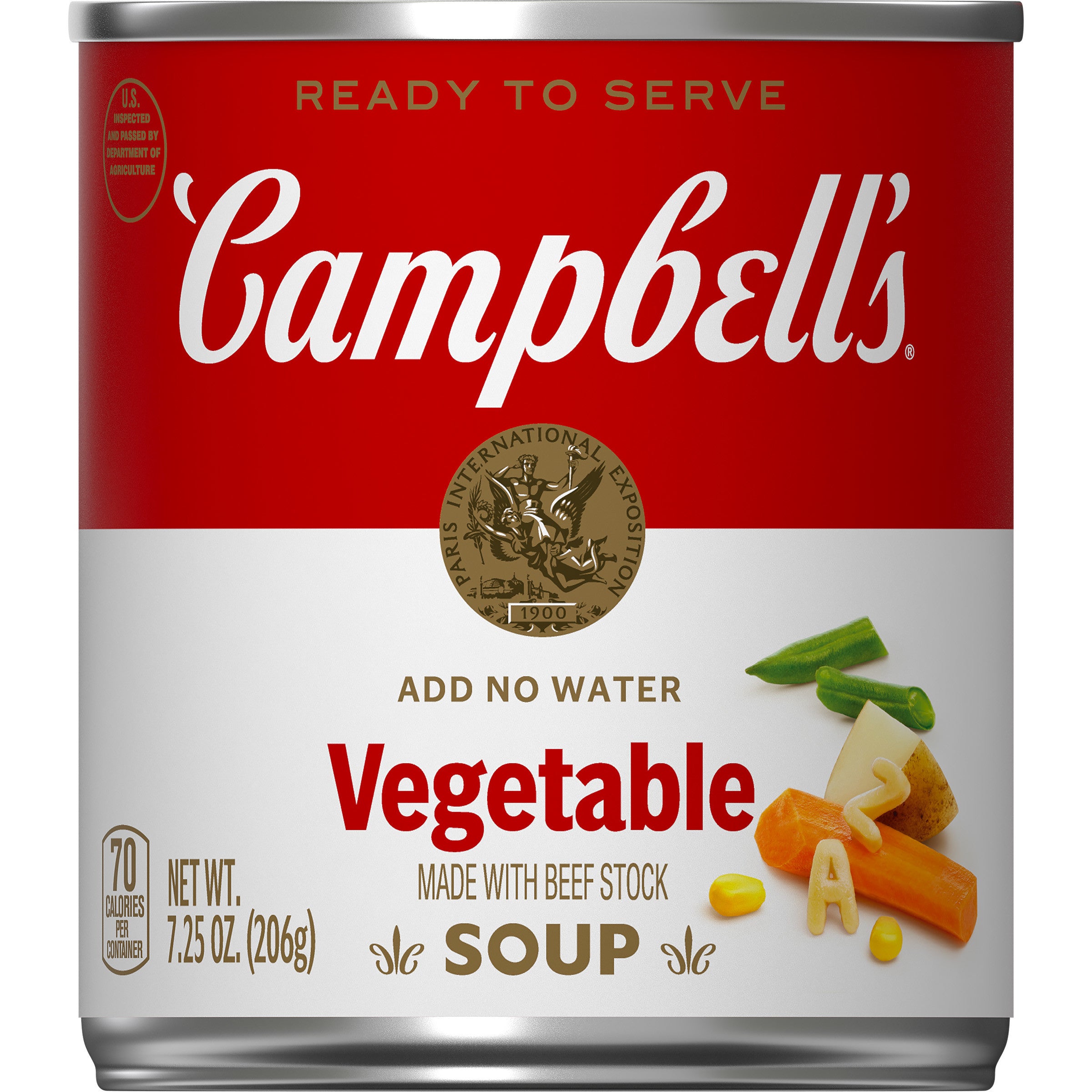 Campbell's Classic Vegetable Shelf Stable Soup-7.25 oz.-24/Case