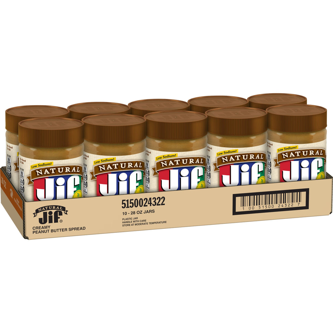 Jif Peanut Butter Natural Creamy-28 oz.-10/Case