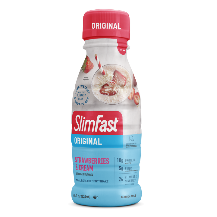 Slimfast Original Ready To Drink Strawberries N' Cream Shake-11 fl oz.s-8/Box-3/Case
