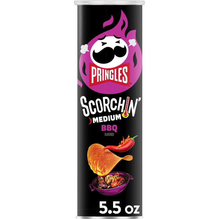 Pringles Scorchin Barbecue Potato Crisp-5.5 oz.-14/Case