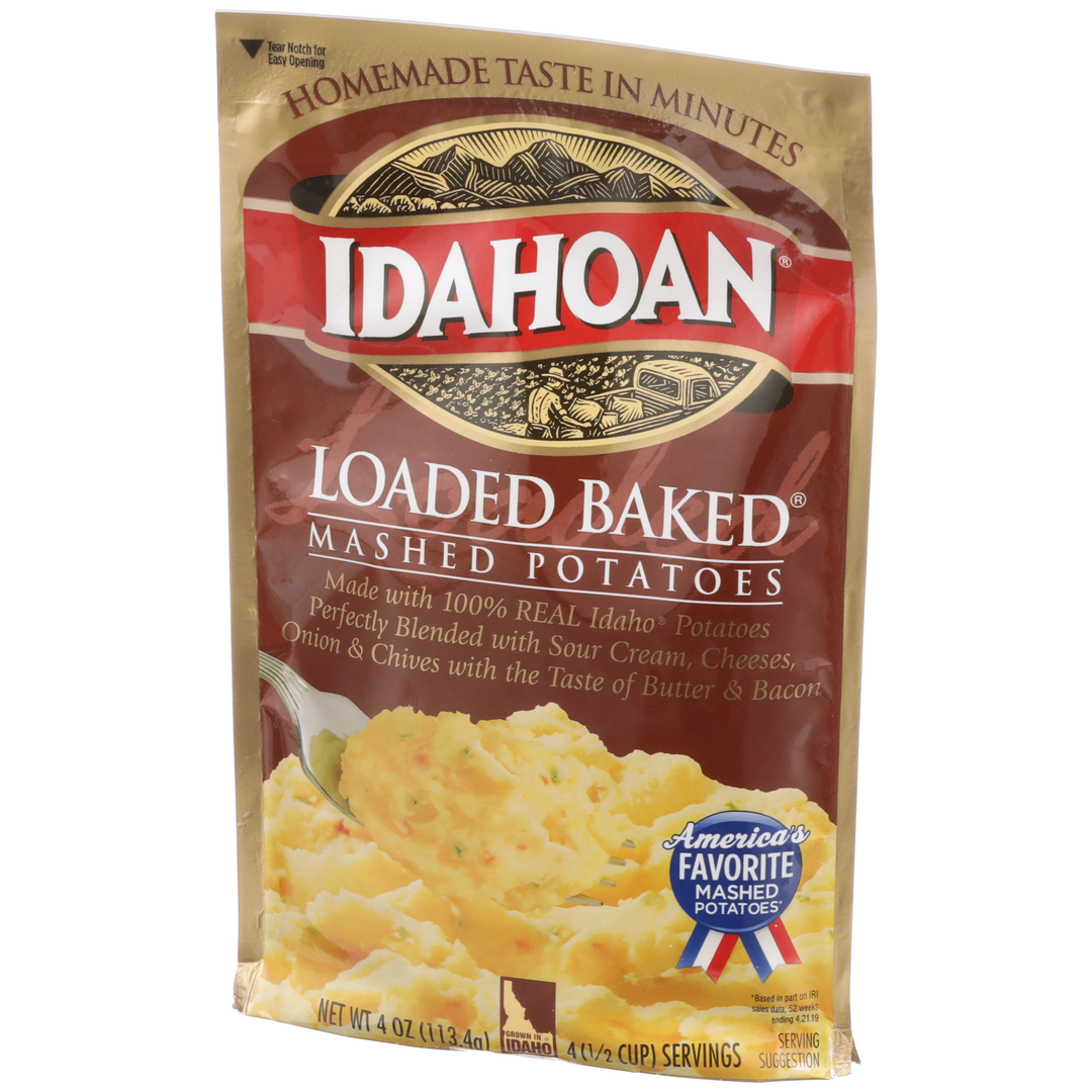 Idahoan Foods Loaded Baked Mashed Potatoes-4 oz.-12/Case