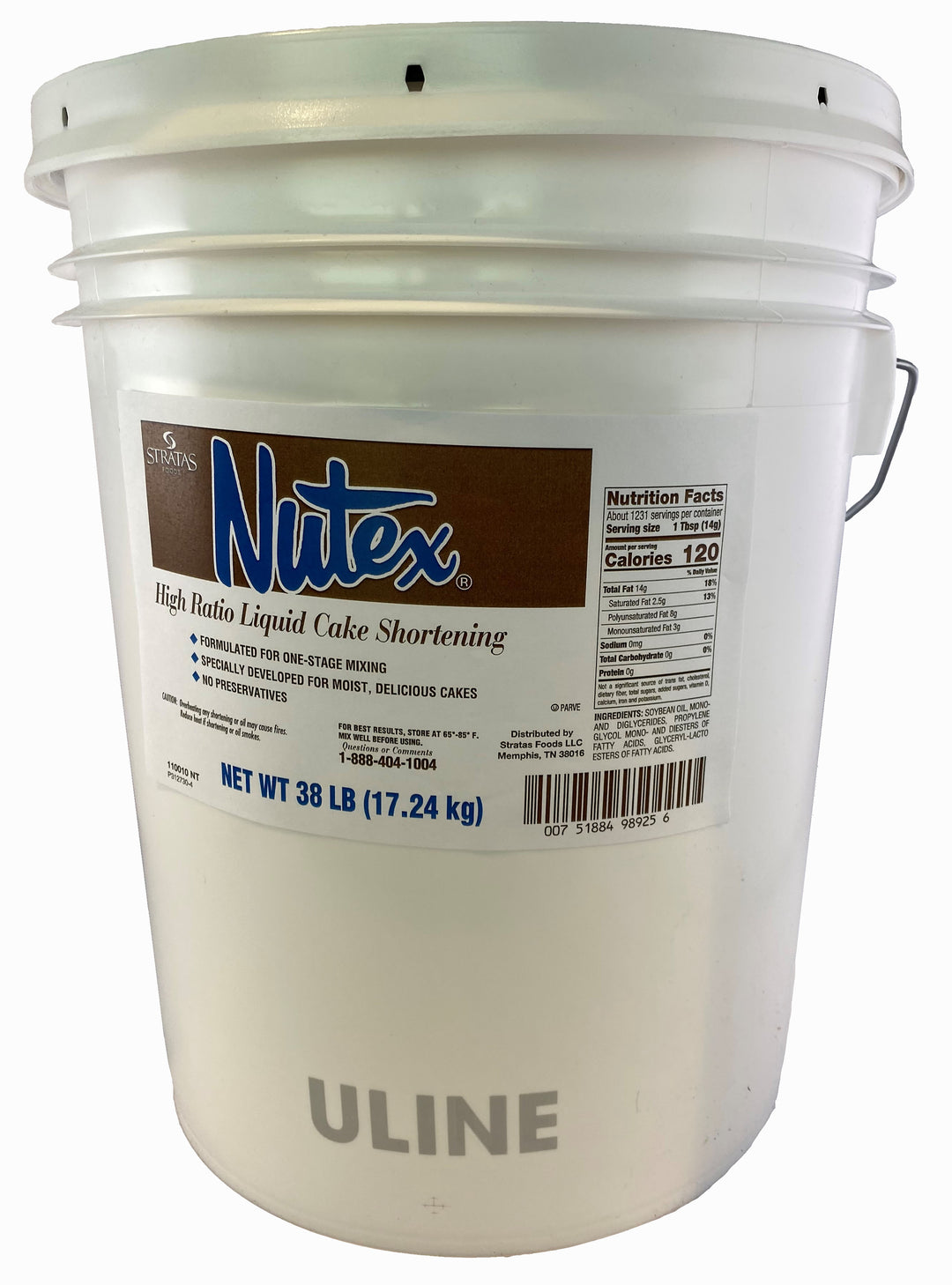 Nutex Shortening Liquid Cake-38 lb.-1/Case