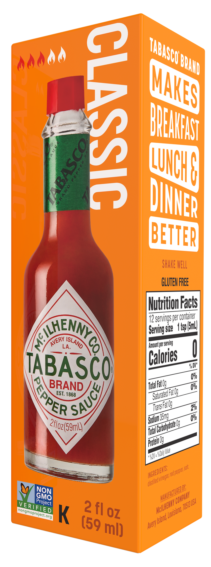 Tabasco Pepper Sauce Hot Sauce Bottle-2 fl oz.-24/Case