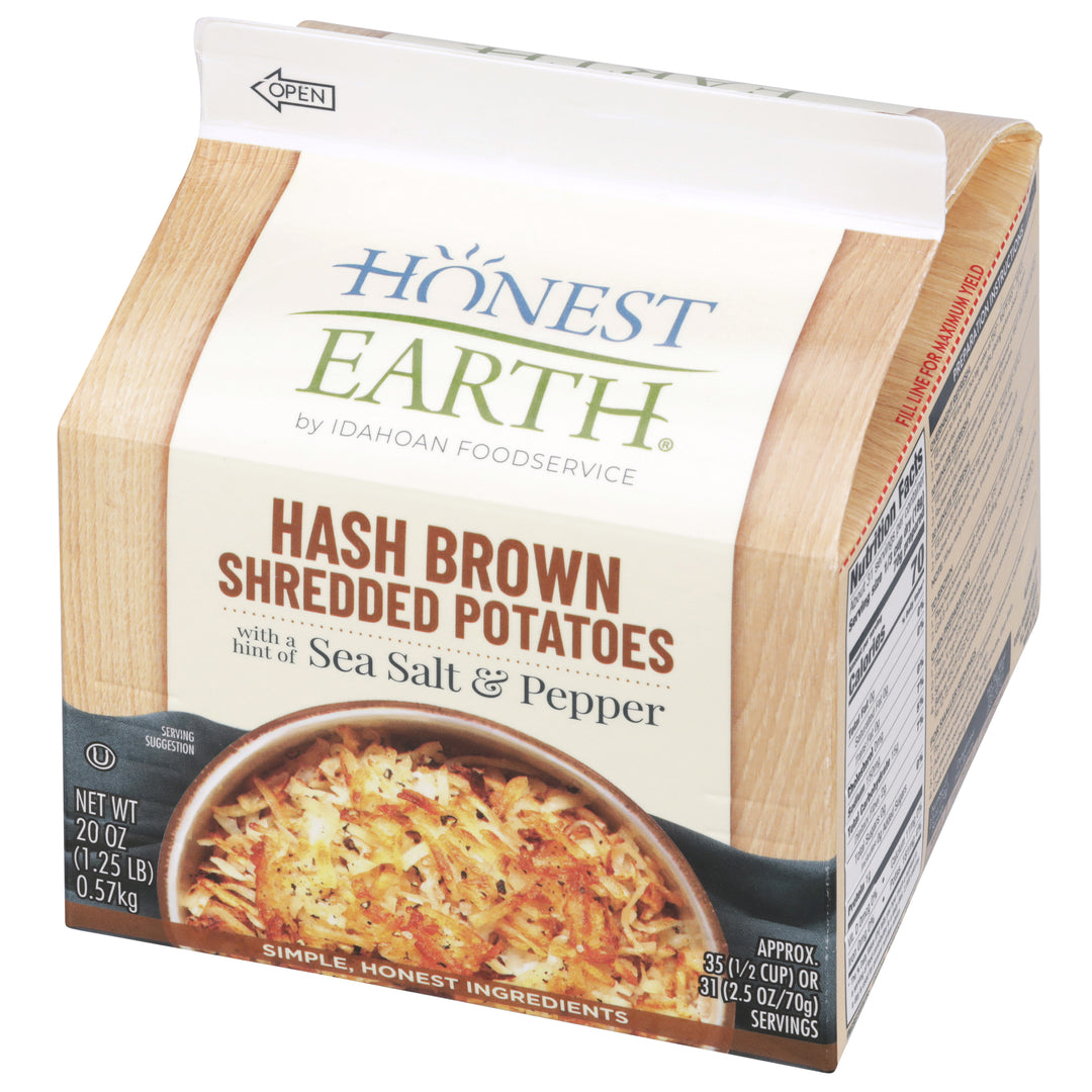 Idahoan Foods Honest Earth Shredded Hashbrown With Hint Of Sea Salt & Pepper-8 Each-8/Case