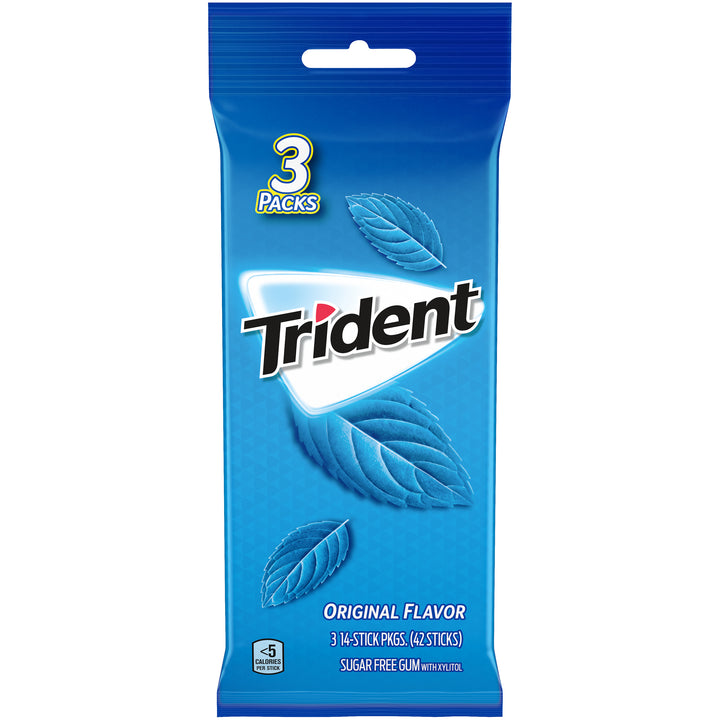 Trident Original Sugar Free Gum-42 Count-20/Case