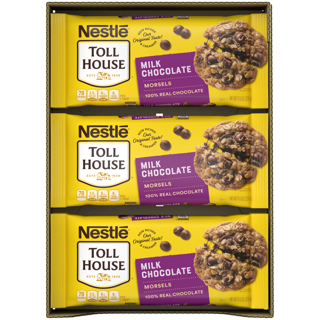 Tollhouse Milk Chocolate Morsels Display Ready Case-11.5 oz.-12/Case