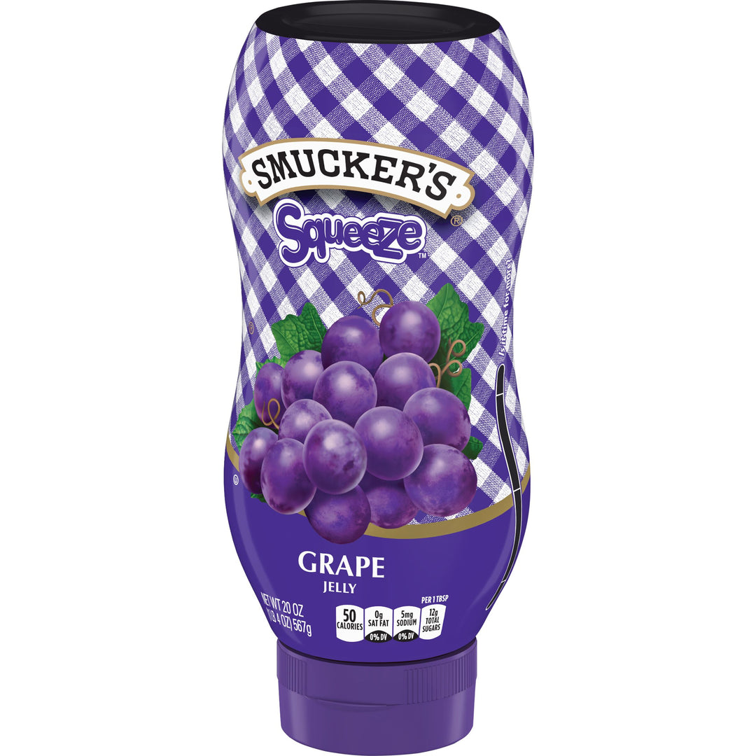 Smucker's Grape Jelly Squeeze-20 oz.-12/Case