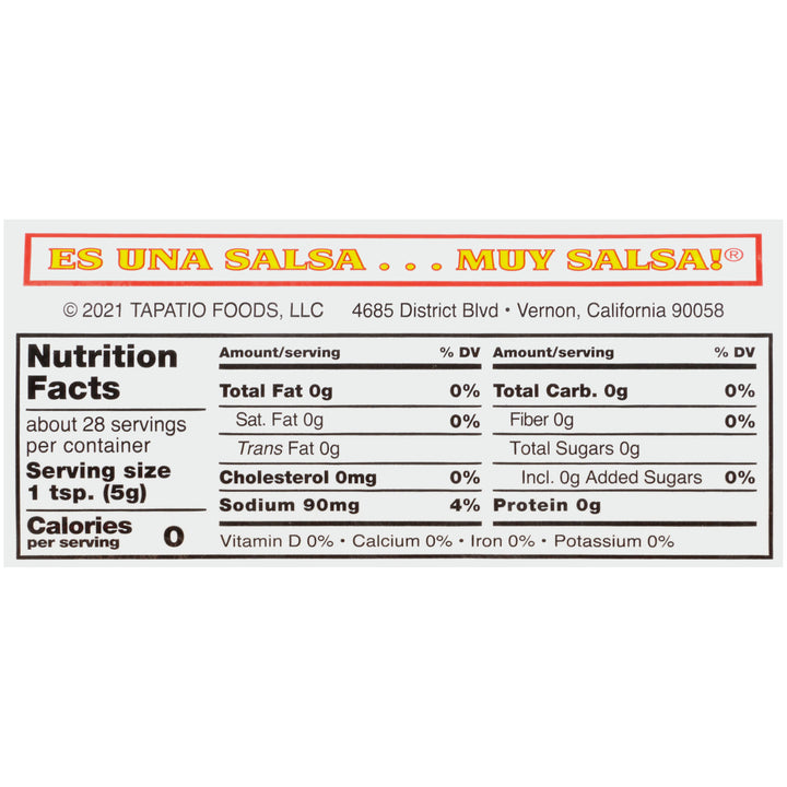 Tapatio Kosher Salsa Picante Hot Sauce Bottle-5 fl oz.-24/Case