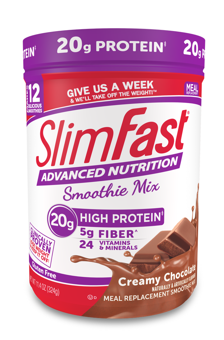 Slimfast Advanced Nutrition Creamy Milk Chocolate Smoothie Mix-11.4 oz.-2/Case