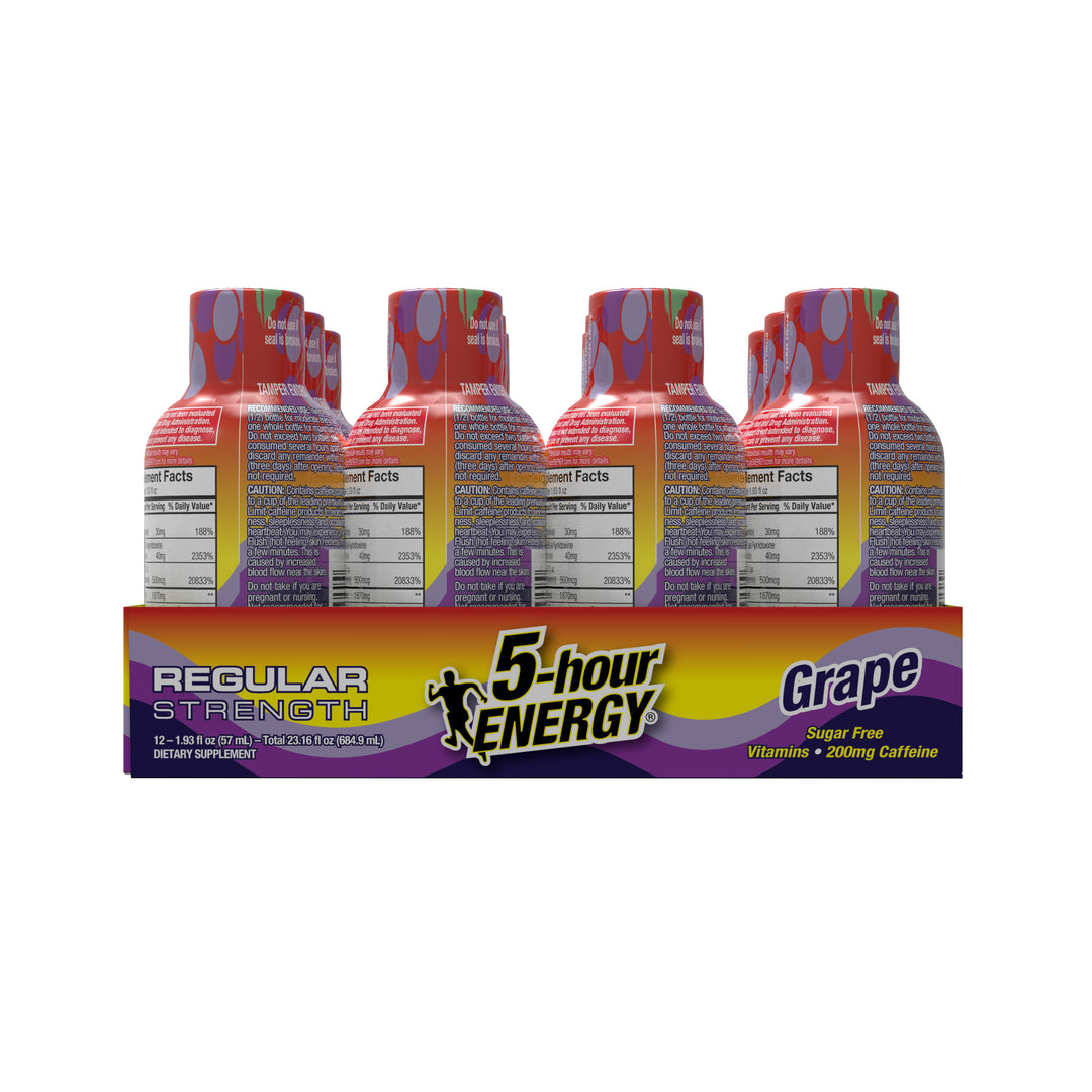 5-Hour Energy Grape Energy Shot-1.93 fl oz.s-12/Box-18/Case