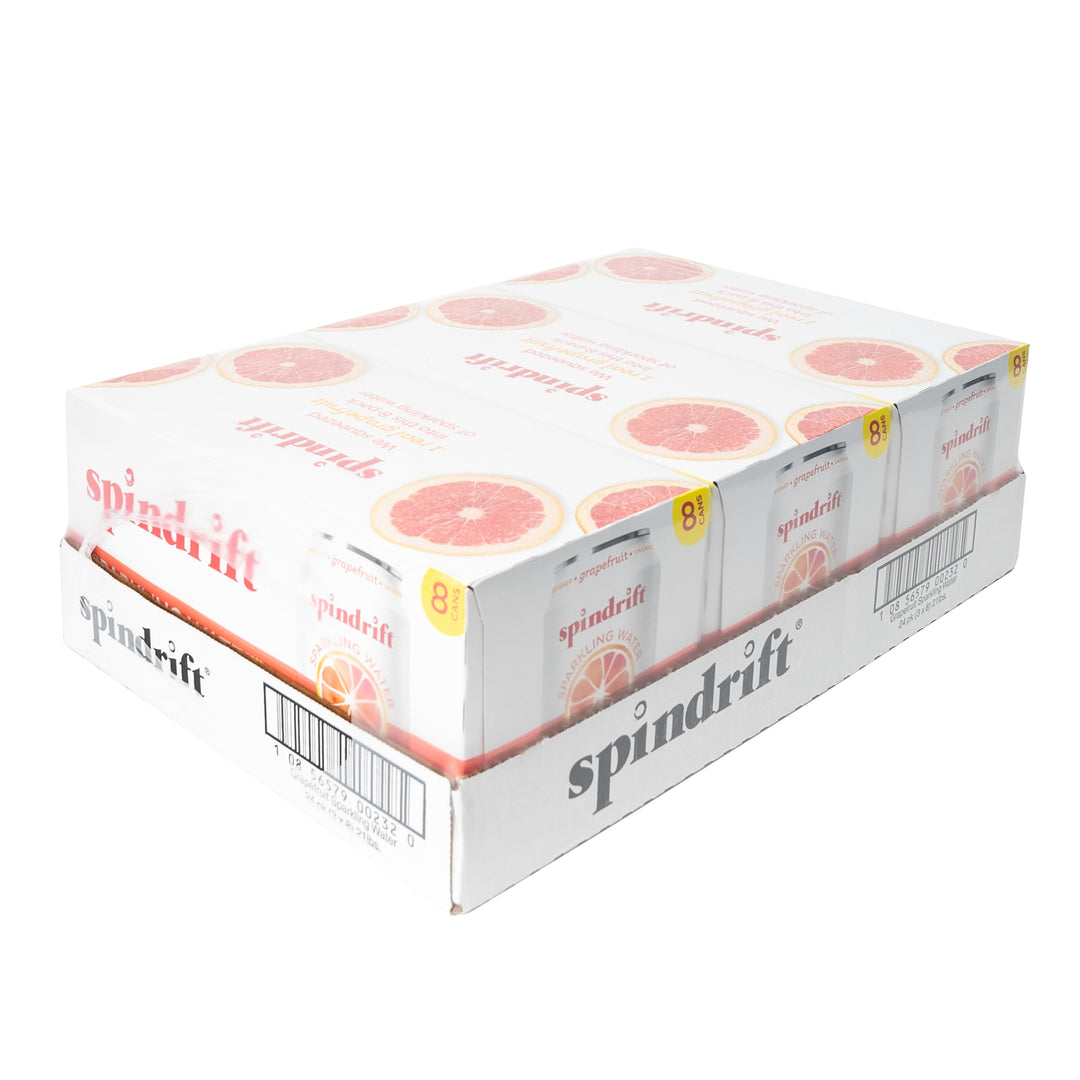 Spindrift Grapefruit Flavored Sparkling Water-12 fl oz.-8/Box-3/Case