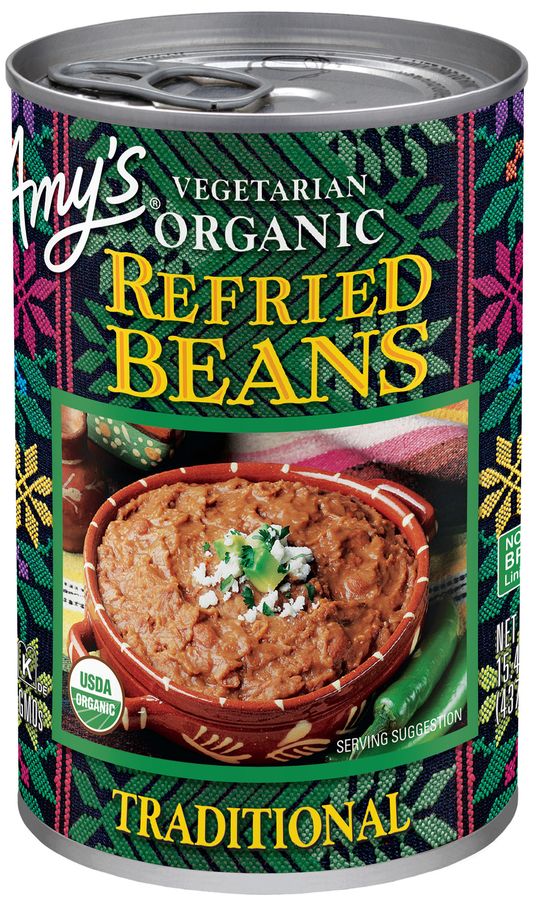 Amy's Refried Beans Traditional Organic-15.4 oz.-12/Case