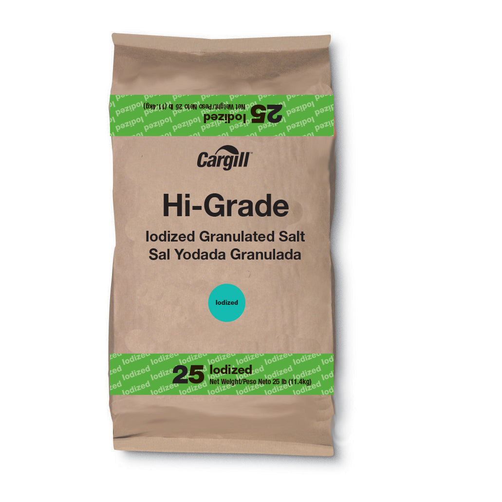 Cargill Salt High Grade Granulated Iodized-25 lb.