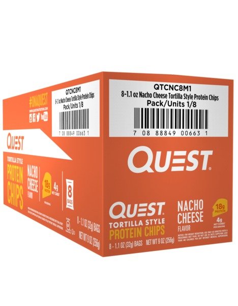 Quest Chips 8 Pack Nacho-1.1 oz.-8/Case