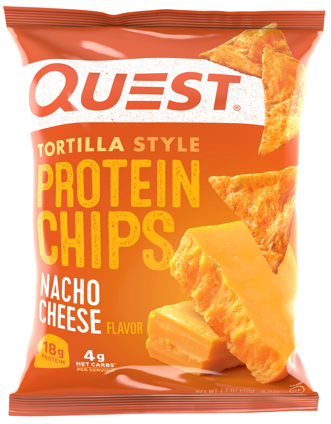 Quest Chips 8 Pack Nacho-1.1 oz.-8/Case