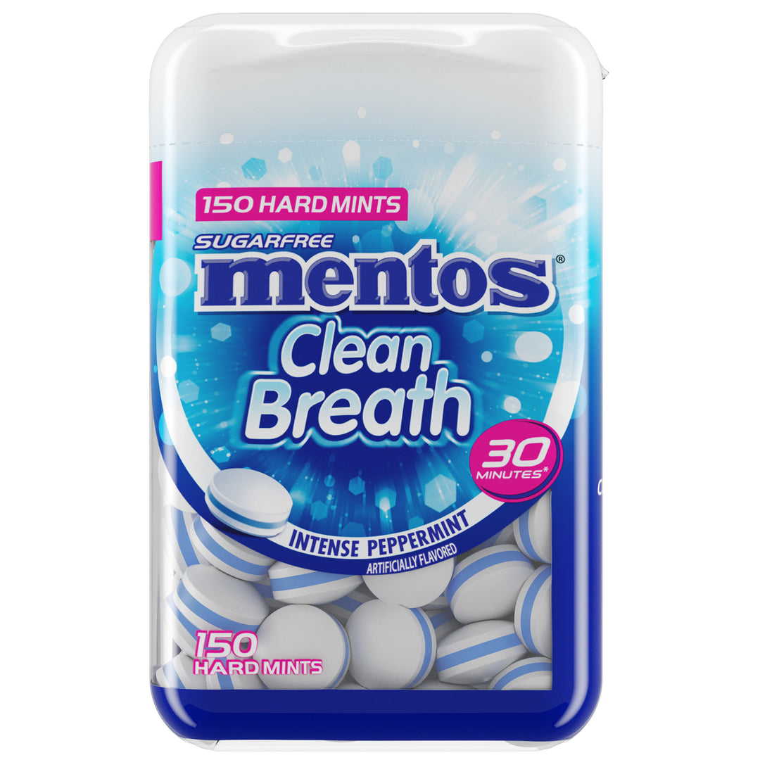 Mentos Clean Breath Peppermint-150 Count-4/Box-6/Case