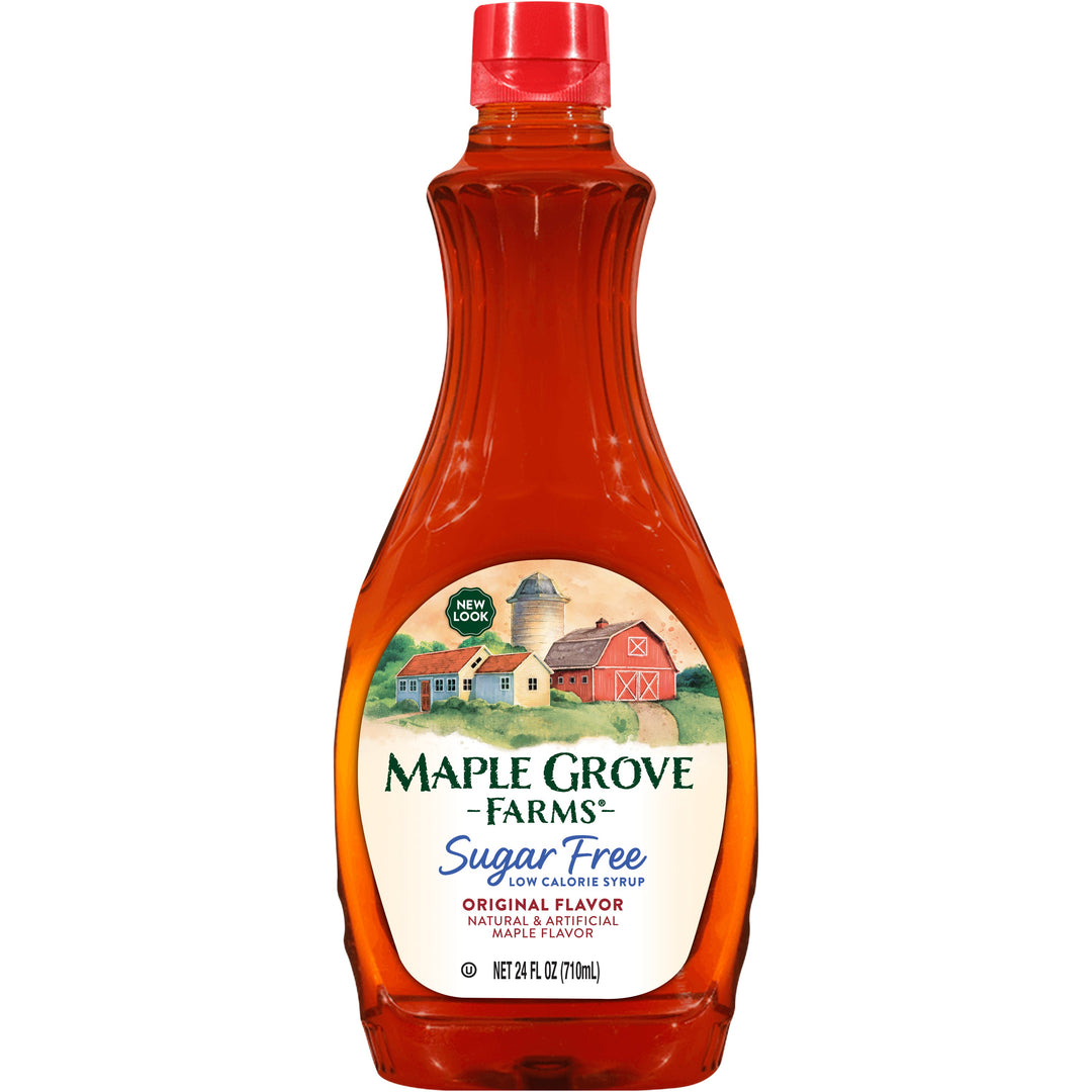 Maple Grove Sugar Free Maple Flavored Syrup Bottle-24 fl oz.-12/Case