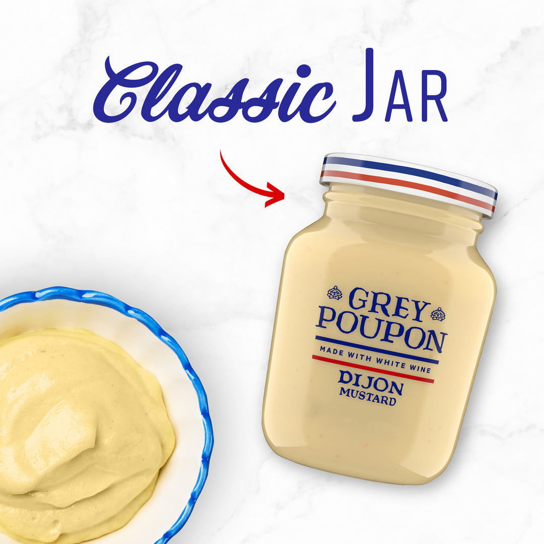 Grey Poupon Dijon Mustard Jar-8 oz.-12/Case