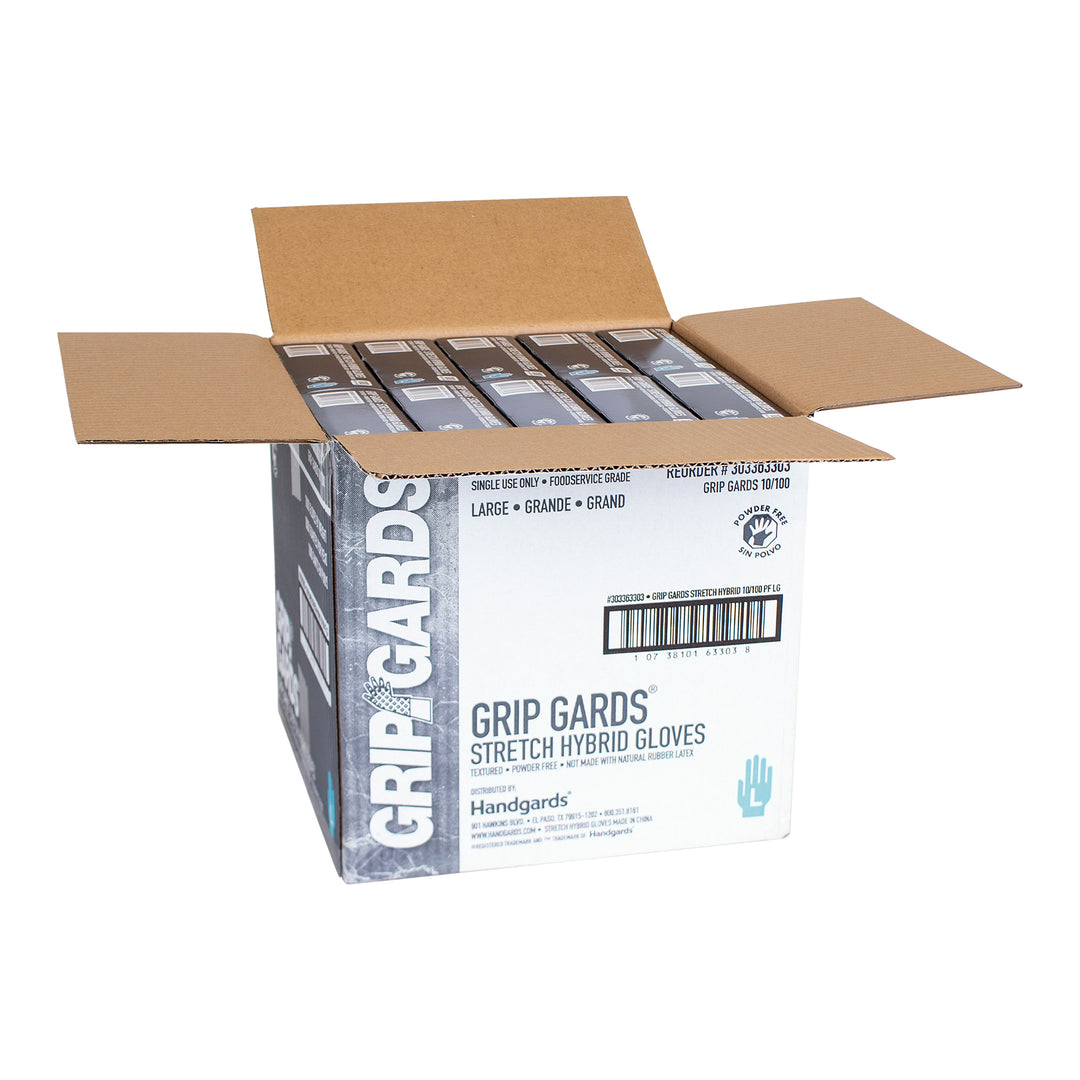 Grip Gards Gloves Stretch Clear Large-100 Each-100/Box-10/Case