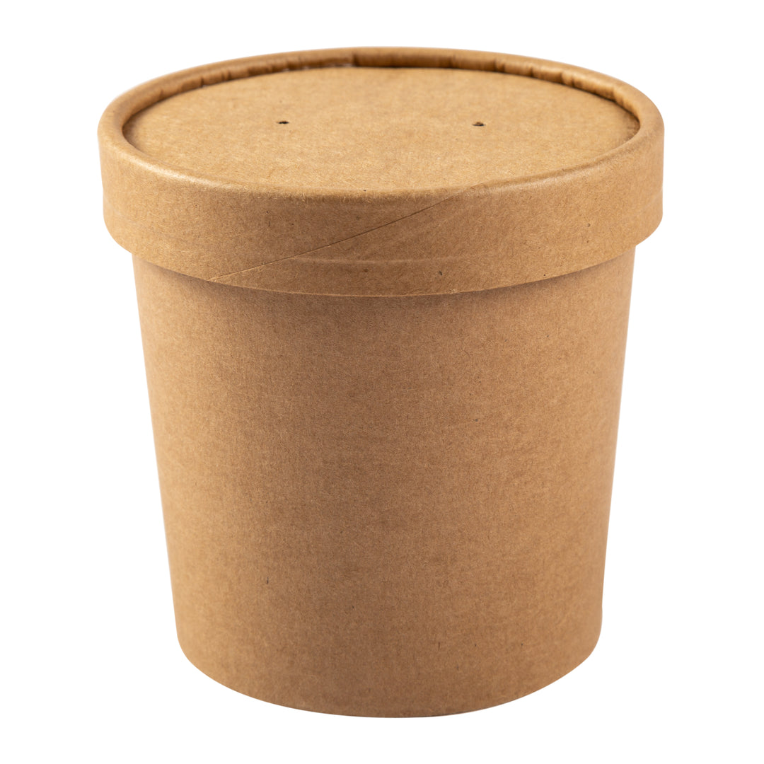 Royal 12 oz. Kraft Paper Food Container And Lid Combo-250 Each-1/Case