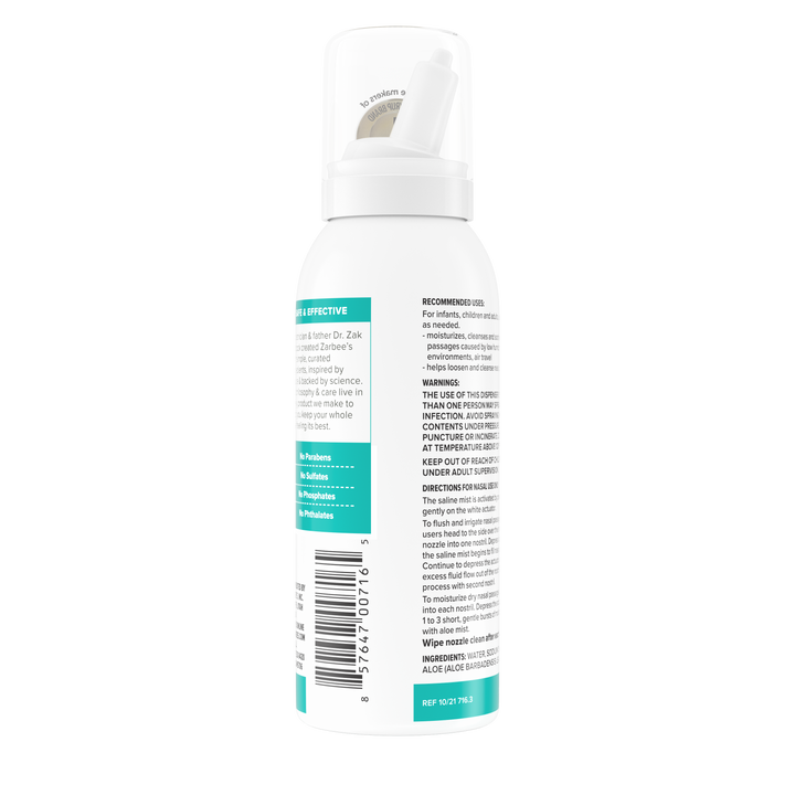 Zarbee's Saline Nasal Mist 24/3 Fl Oz.