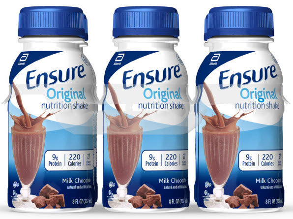 Ensure Chocolate 8 oz. Bottle-8 fl oz.s-6/Box-4/Case