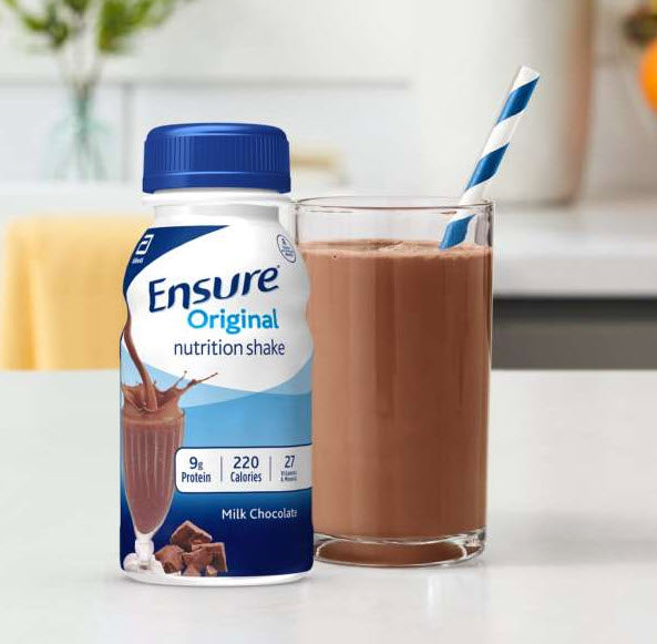 Ensure Chocolate 8 oz. Bottle-8 fl oz.s-6/Box-4/Case