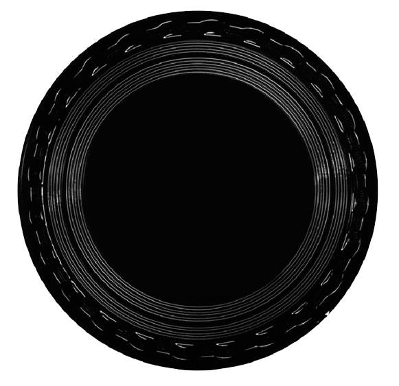 Hfa Handi-Foil 16 Inch Plastic Black Round Serving Tray-1 Piece-25/Case