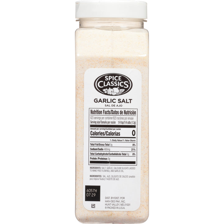 Spice Classics Garlic Salt-38 oz.-6/Case