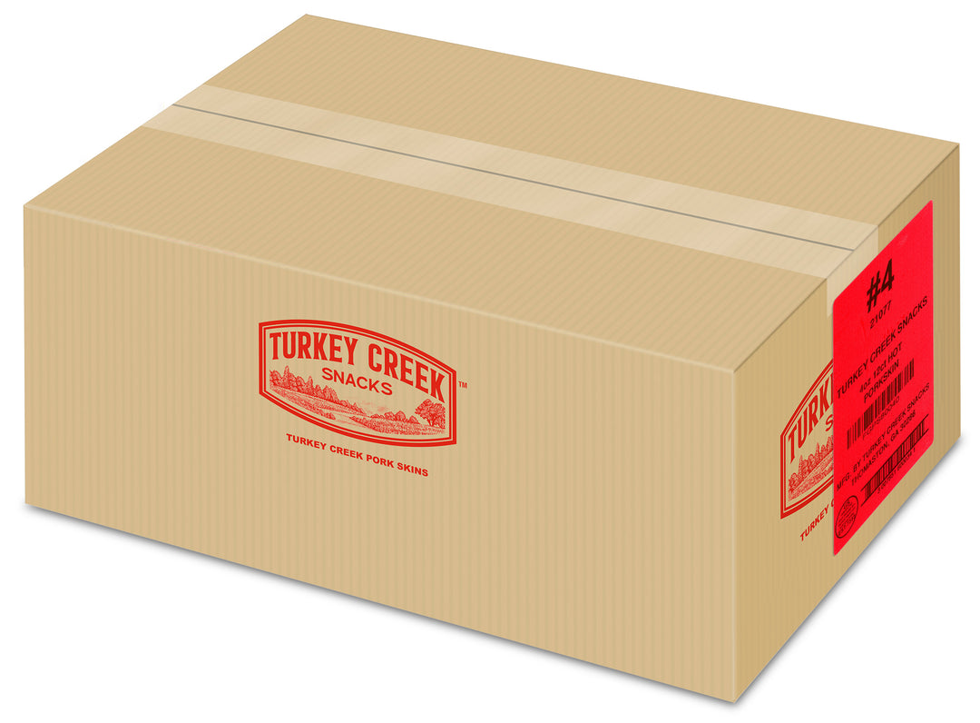 Turkey Creek Box Of Hot Pork Skins-4 oz.-12/Case