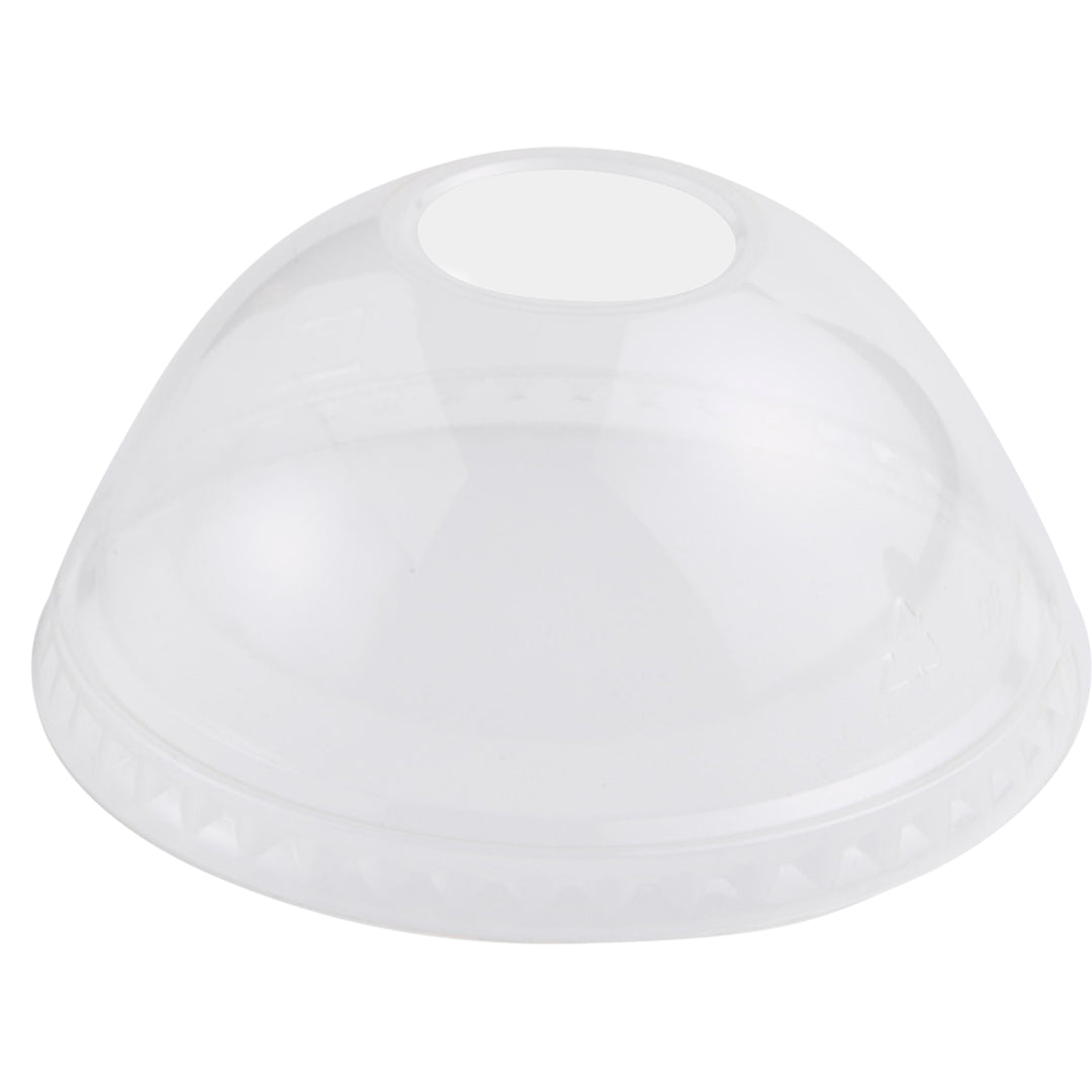 World Centric 9 Quart-24 oz. Ingeo Compostable Clear Dome Lid-100 Each-10/Case