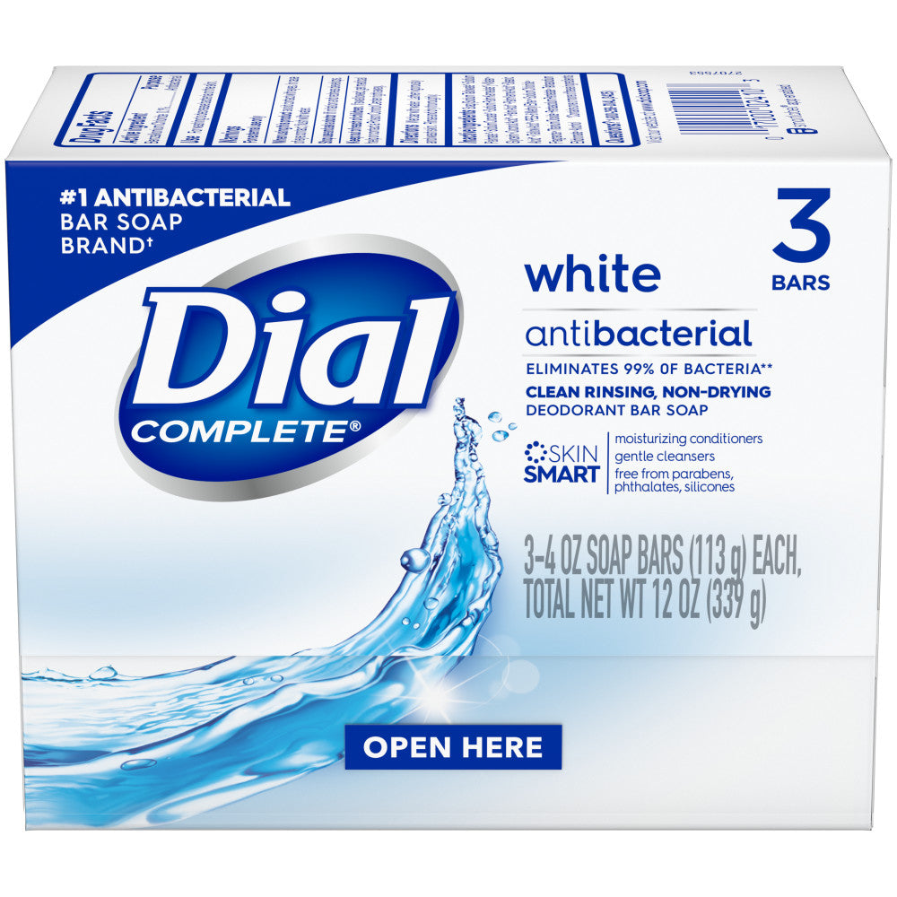 Dial Bar Soap White-3 Count-1/Box-12/Case