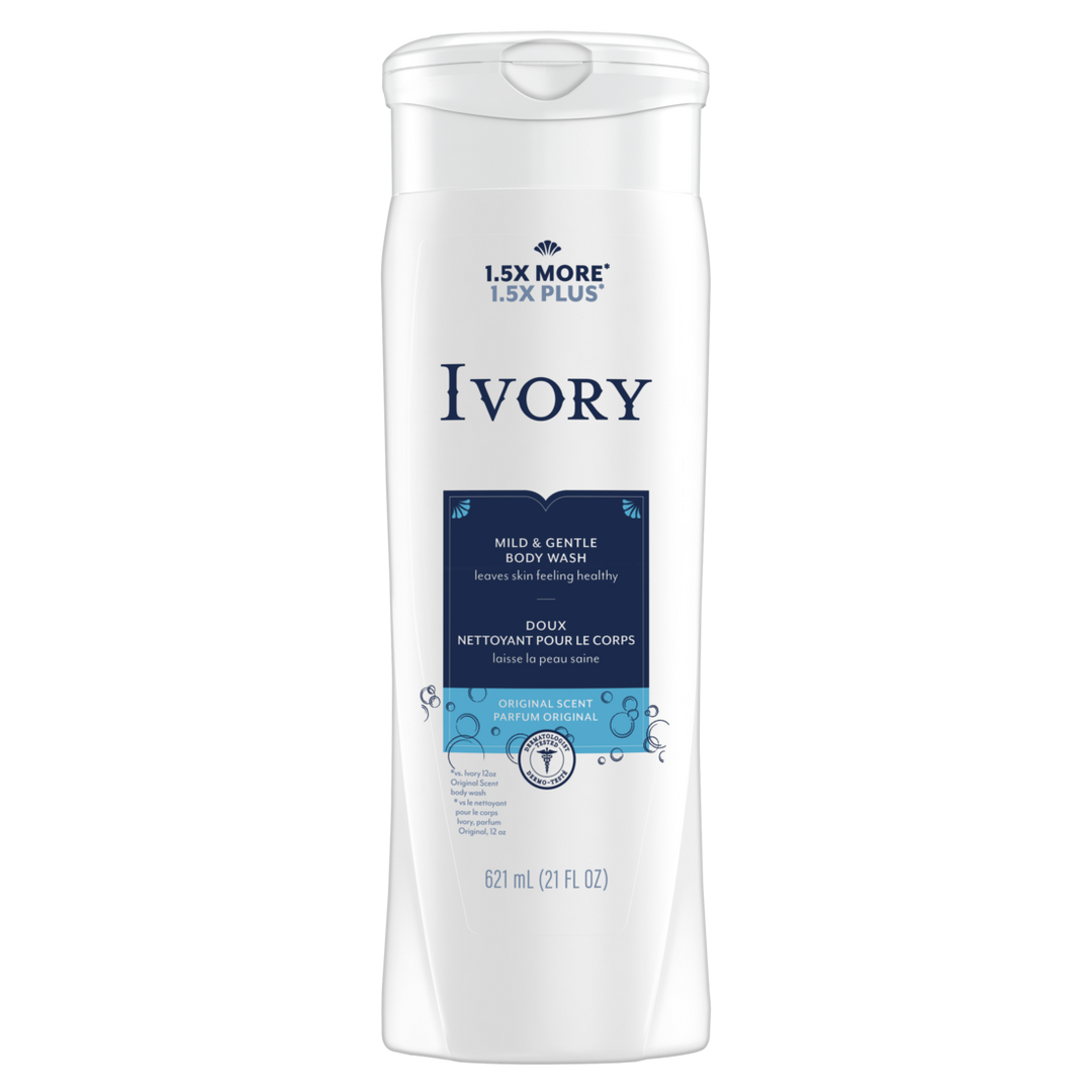 Ivory Shower & Bath Liquid Body Wash-21 fl oz.-4/Case