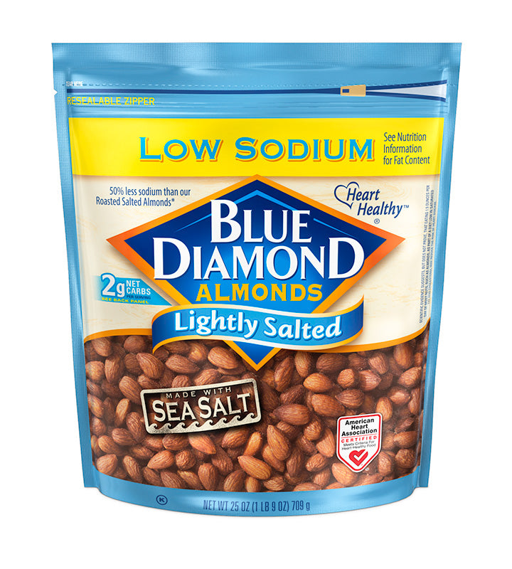 Blue Diamond Almonds Almonds Lightly Salted Low Sodium-25 oz.-6/Case