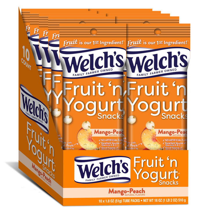 Welch's Fruit 'N Yogurt Mango Peach-1.8 oz.-10/Box-4/Case