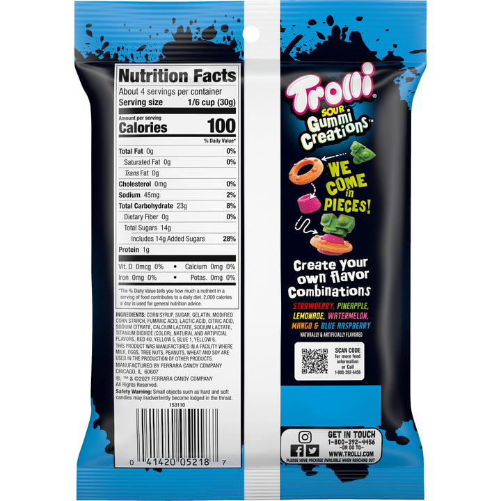 Trolli Creations Gummy Candy-4.25 oz.-12/Case