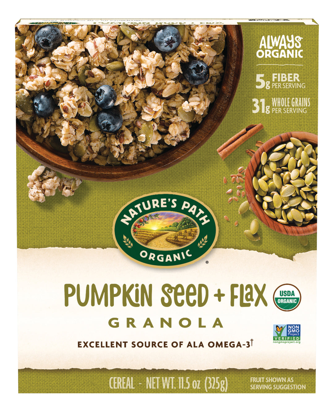 Nature's Path Flax+ With Pumpkin Seed Granola-11.5 oz.-12/Case