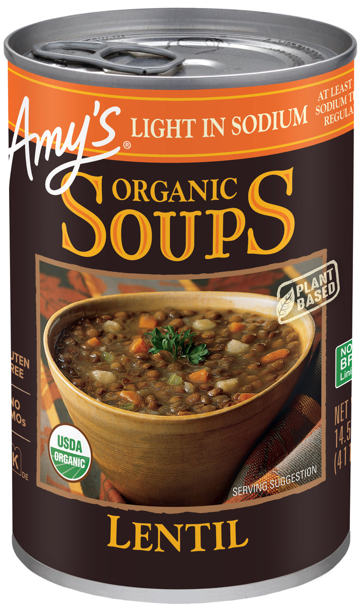 Amy's Soup Lentil Organic Lite Sodium-14.5 oz.-12/Case