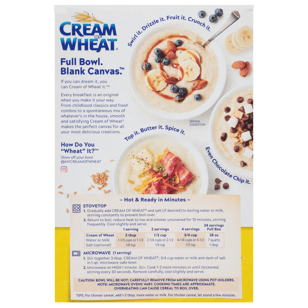 Cream Of Wheat Cereal Cream Wheat Regular-28 oz.-12/Case