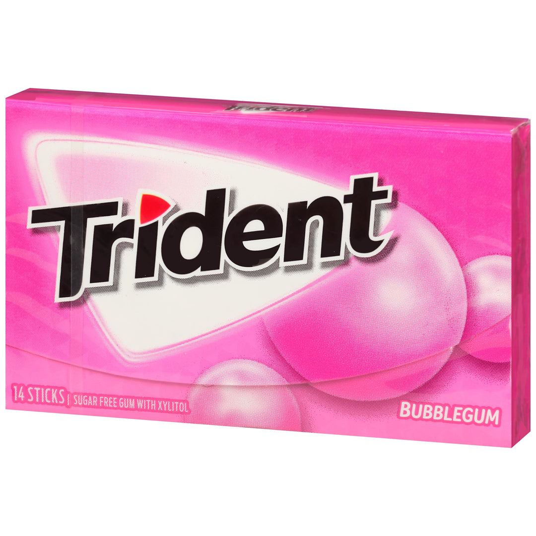 Trident Sugar Free Bubble Gum-14 Count-12/Box-12/Case