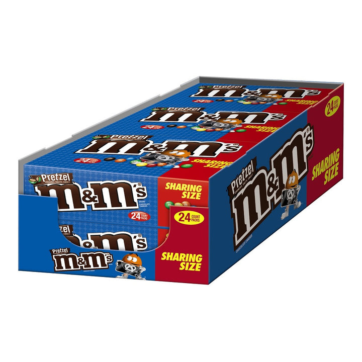 M&M's Milk Chocolate Pretzel Sharing Size-2.83 oz.-24/Box-6/Case